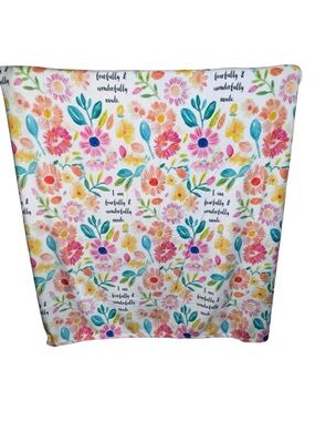 50”x60” “Wonderfully Made”Floral Minky Plush Throw Blanket